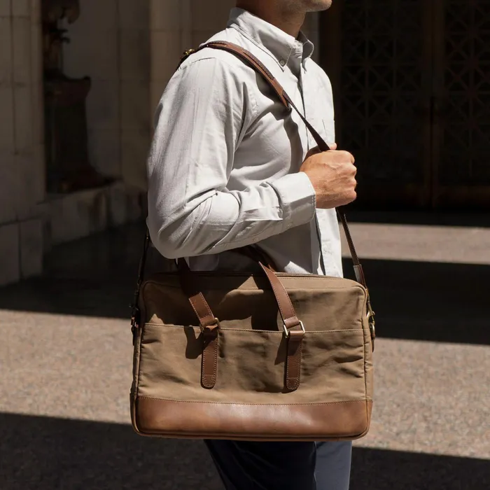 Men Nisolo Bags and Wallets Vincent Slim Briefcase