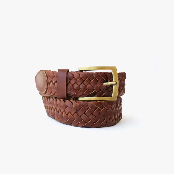 Men Nisolo Belts Teyo Woven Belt Brandy
