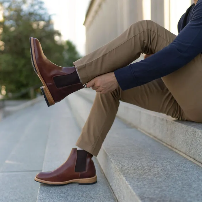 Men Nisolo Boots Marco Everyday Chelsea Boot Mahogany