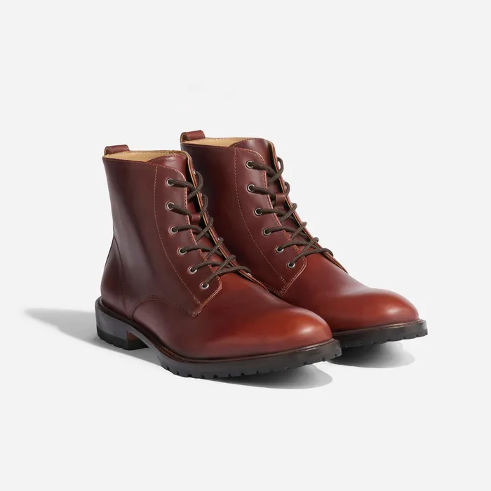 Men Nisolo Boots Martin AllWeather Boot Mahogany