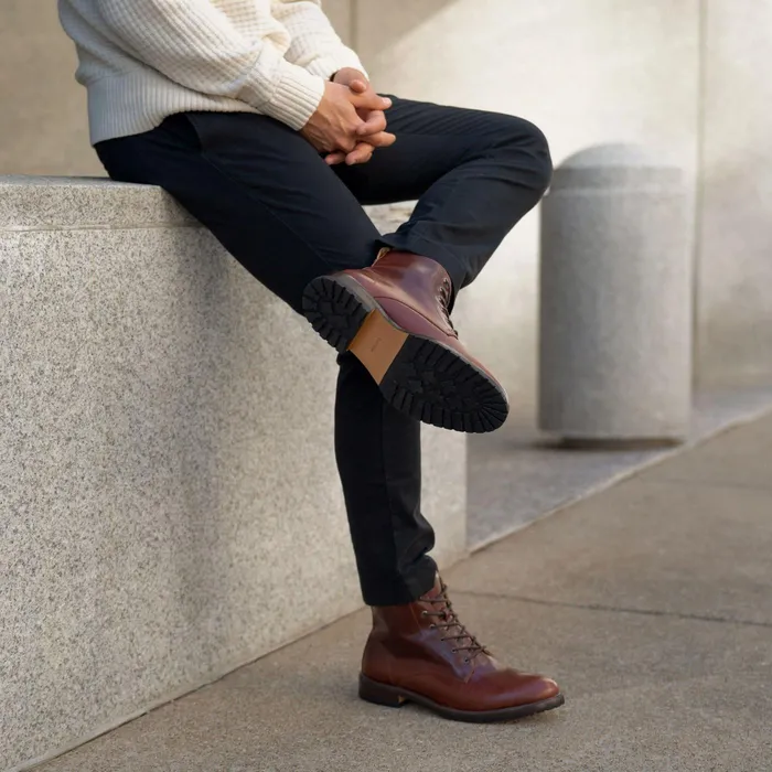 Men Nisolo Boots Martin AllWeather Boot Mahogany