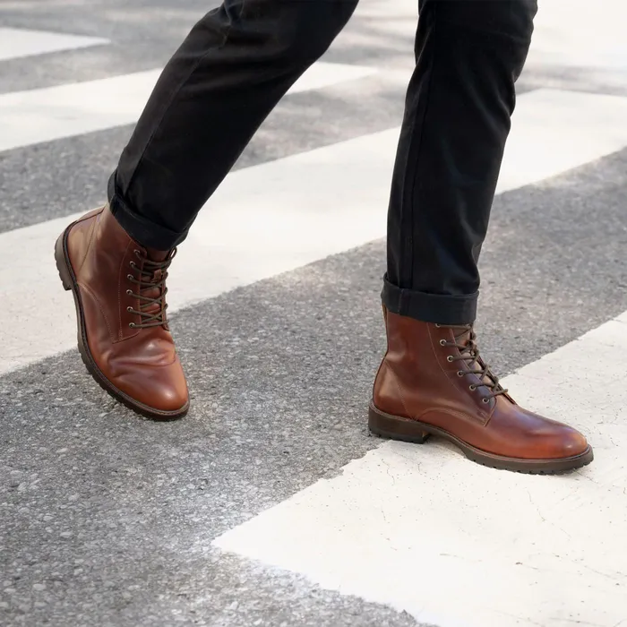 Men Nisolo Boots Martin AllWeather Boot Mahogany