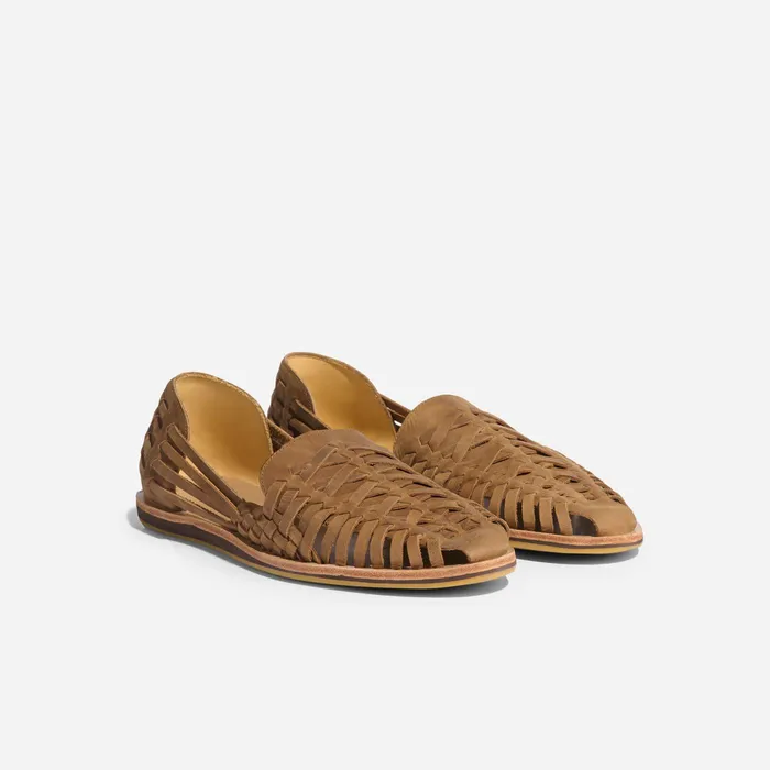 Men Nisolo Sandals and Slip Ons Huarache Sandal Tobacco