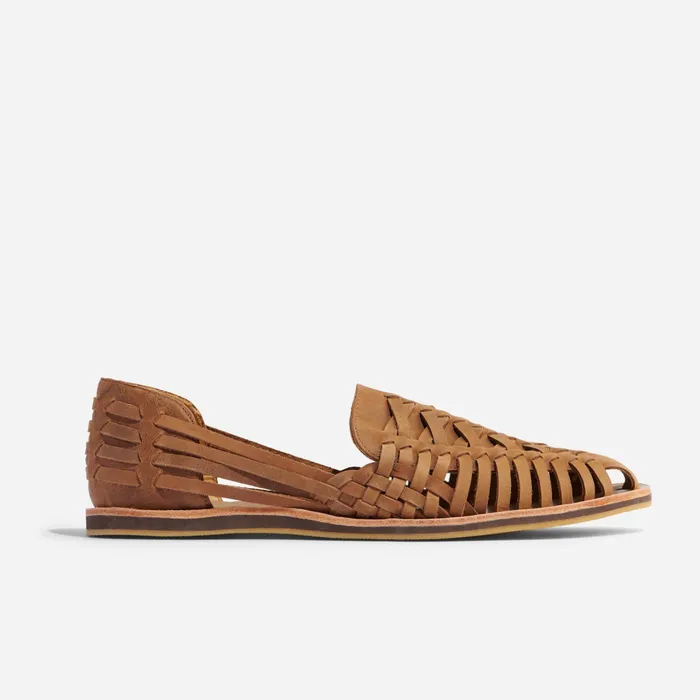 Men Nisolo Sandals and Slip Ons Huarache Sandal Tobacco