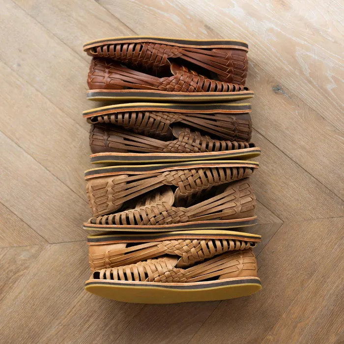 Men Nisolo Sandals and Slip Ons Huarache Sandal Tobacco