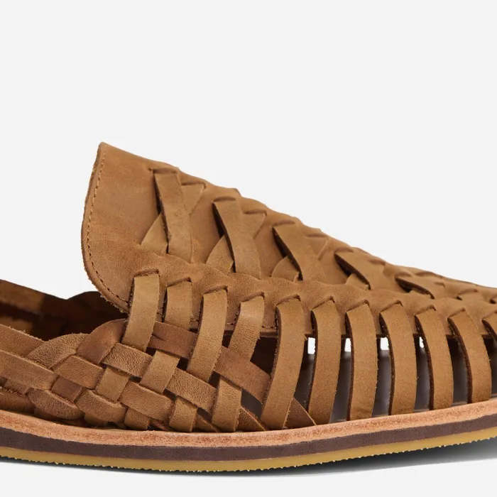 Men Nisolo Sandals and Slip Ons Huarache Sandal Tobacco