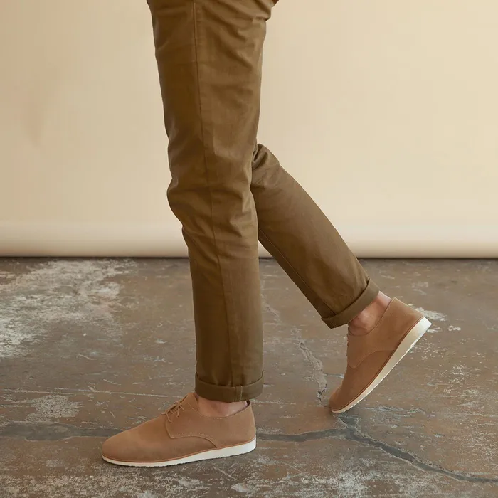 Men Nisolo Sandals and Slip Ons Lightweight Flex Derby Stone
