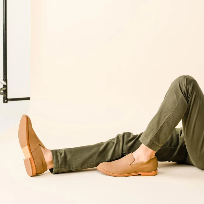 Men Nisolo Sandals and Slip Ons Rio SlipOn Loafer Tobacco
