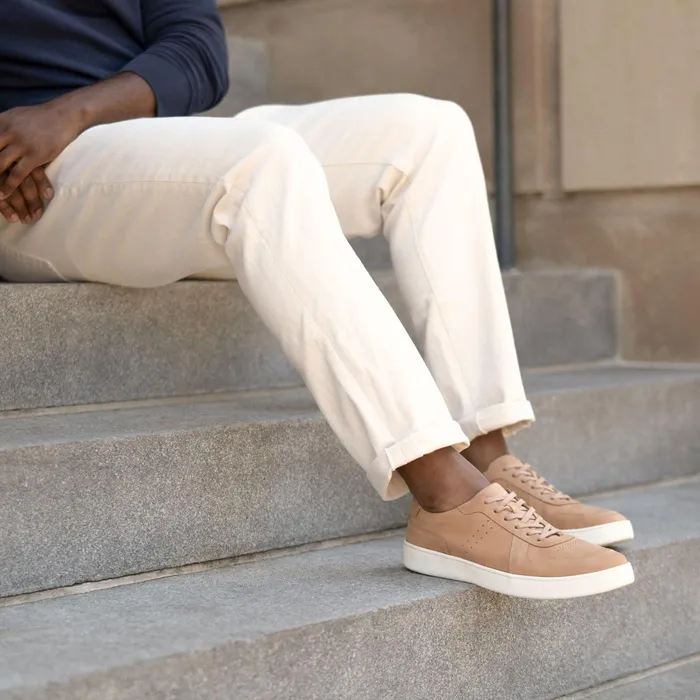 Men Nisolo Sneakers Beto GoTo Court Sneaker Almond