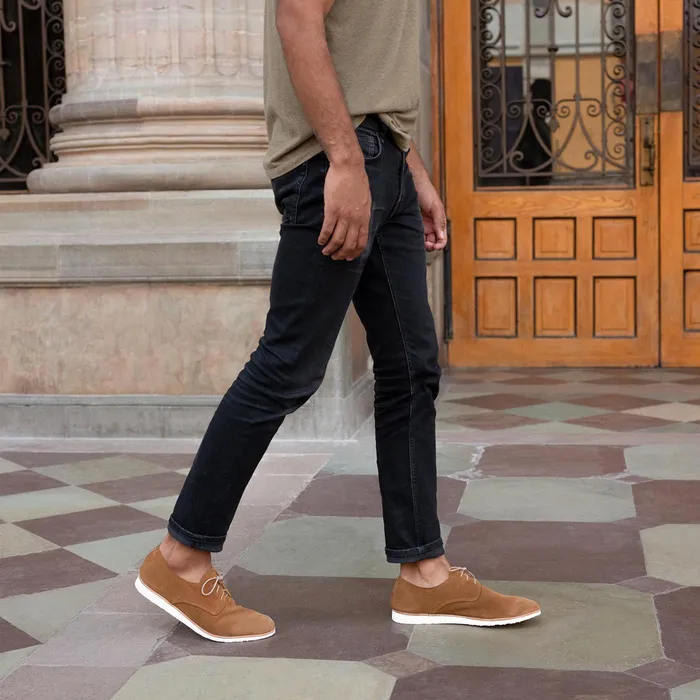 Men Nisolo Sneakers Lightweight Flex Derby Nutmeg