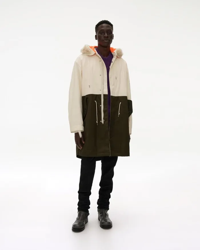 Men Nylon Contrast Parka Winter Whiteriver Rock Helmut Lang Outerwear