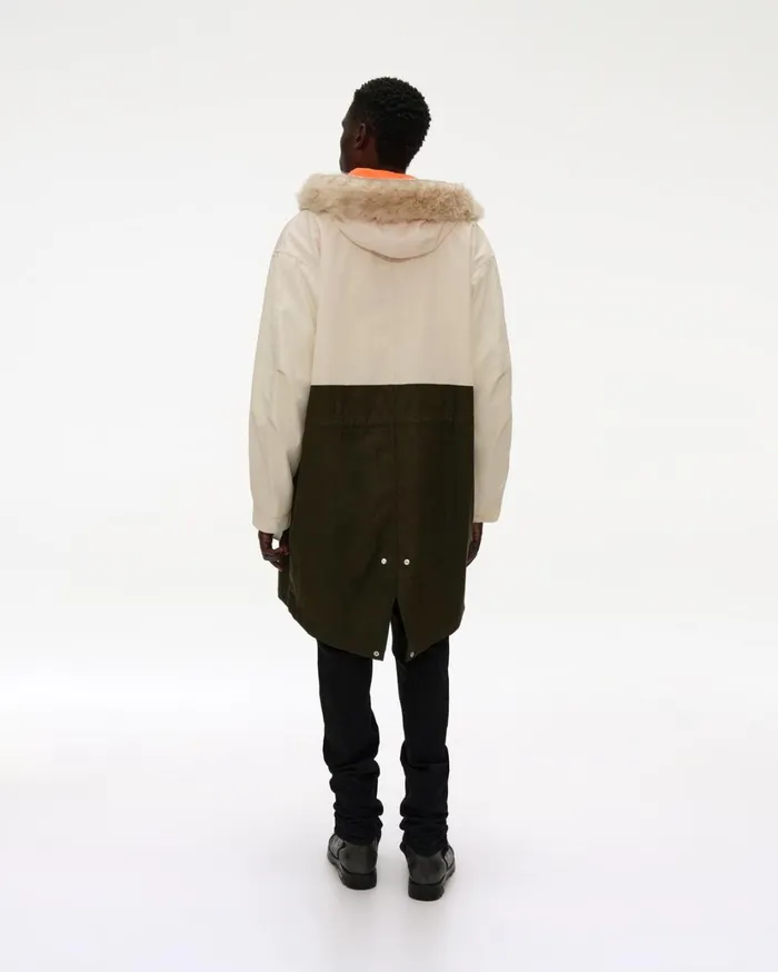 Men Nylon Contrast Parka Winter Whiteriver Rock Helmut Lang Outerwear