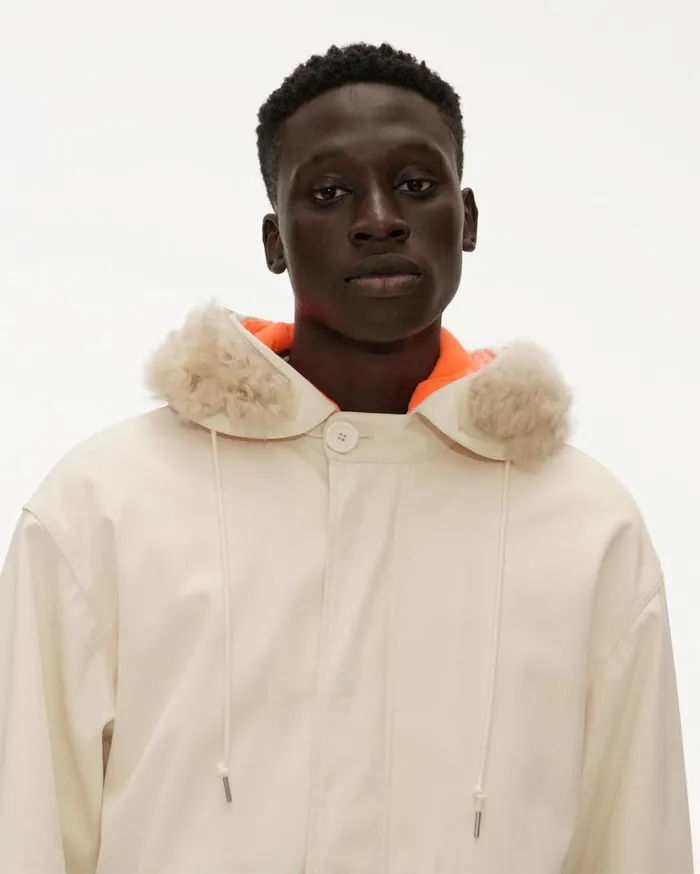 Men Nylon Contrast Parka Winter Whiteriver Rock Helmut Lang Outerwear