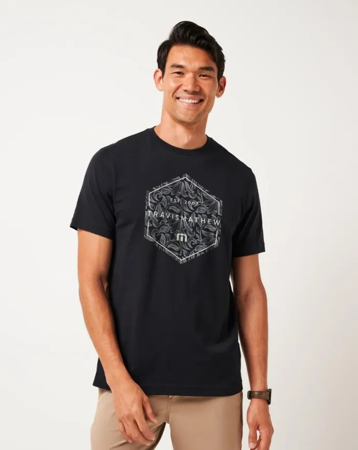 Men OFF PEAK TEE Black TravisMathew Tees