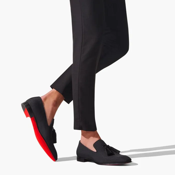 Men Officialito Loafers 8211 Fabric 8211 Black Black Christian Louboutin Loafers and Slipons