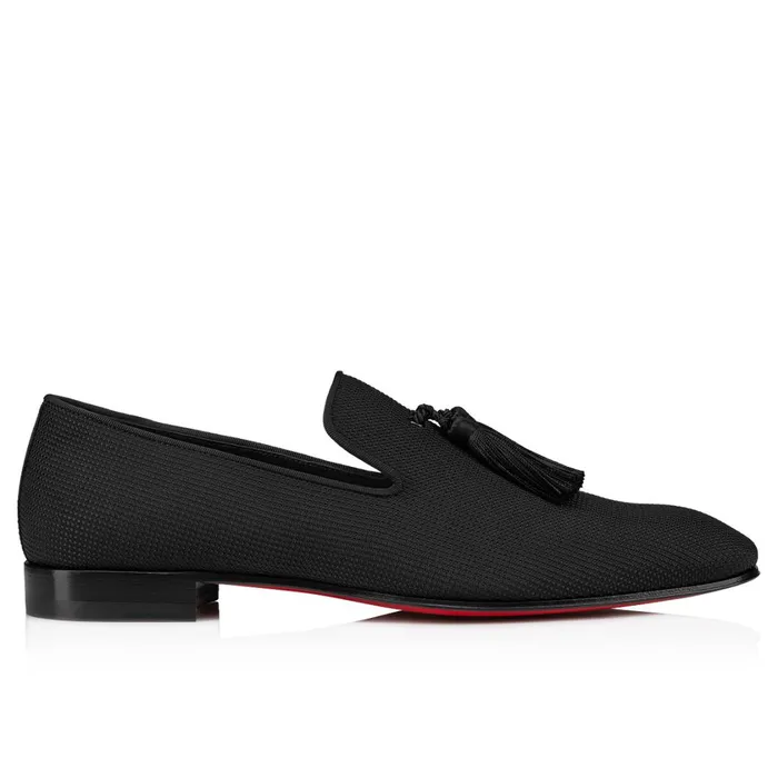 Men Officialito Loafers 8211 Fabric 8211 Black Black Christian Louboutin Loafers and Slipons