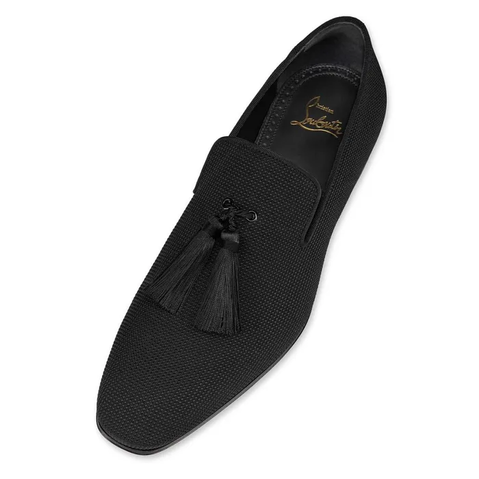 Men Officialito Loafers 8211 Fabric 8211 Black Black Christian Louboutin Loafers and Slipons
