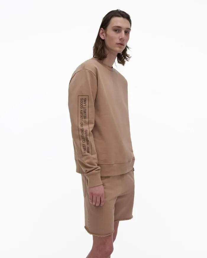 Men Older Sweatshirt Noble Tan Helmut Lang Sweatshirts