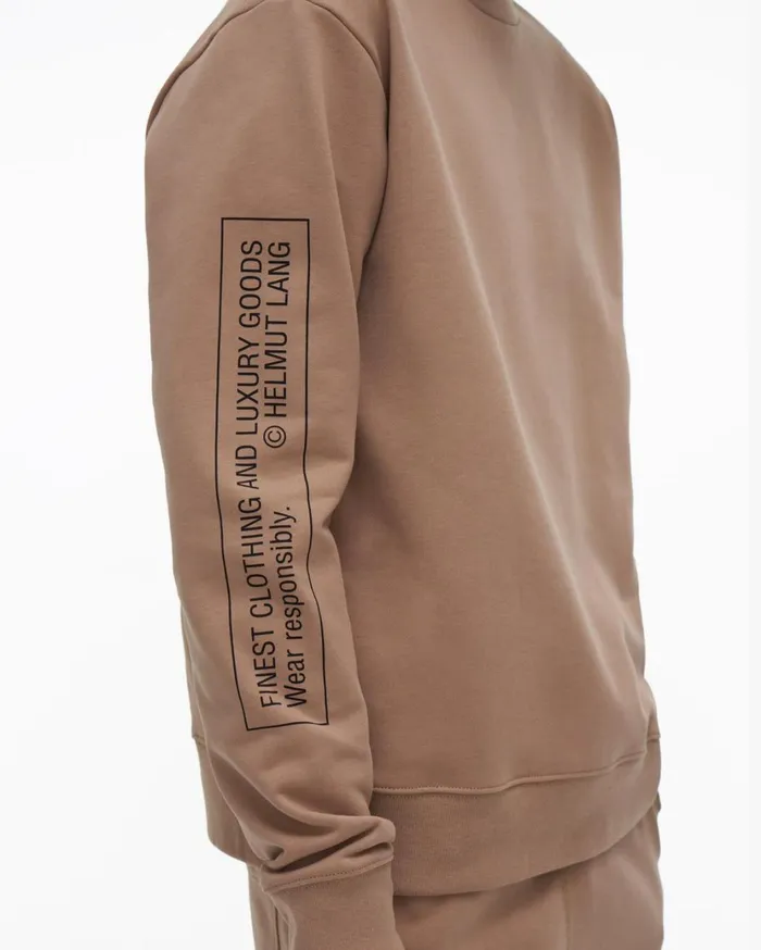 Men Older Sweatshirt Noble Tan Helmut Lang Sweatshirts