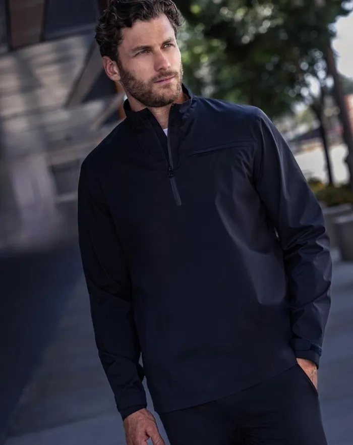 Men ON COURSE JACKET Black TravisMathew Quarter Zips