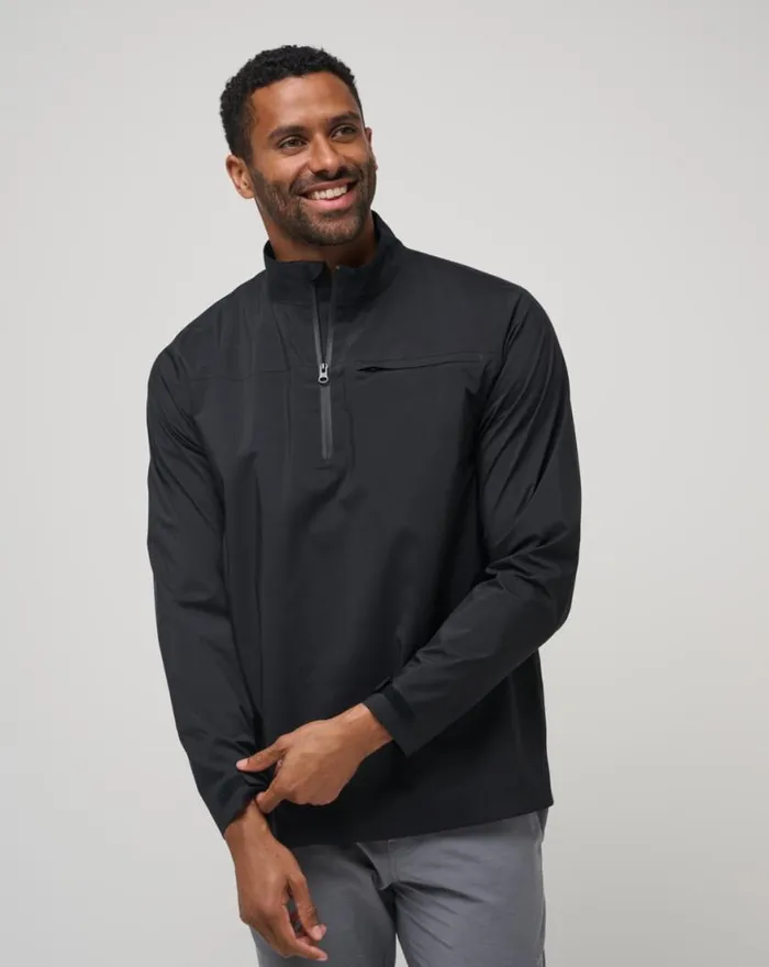 Men ON COURSE JACKET Black TravisMathew Quarter Zips