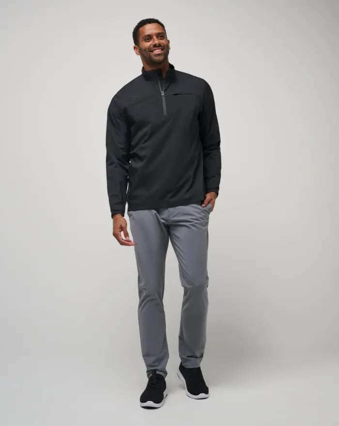 Men ON COURSE JACKET Black TravisMathew Quarter Zips