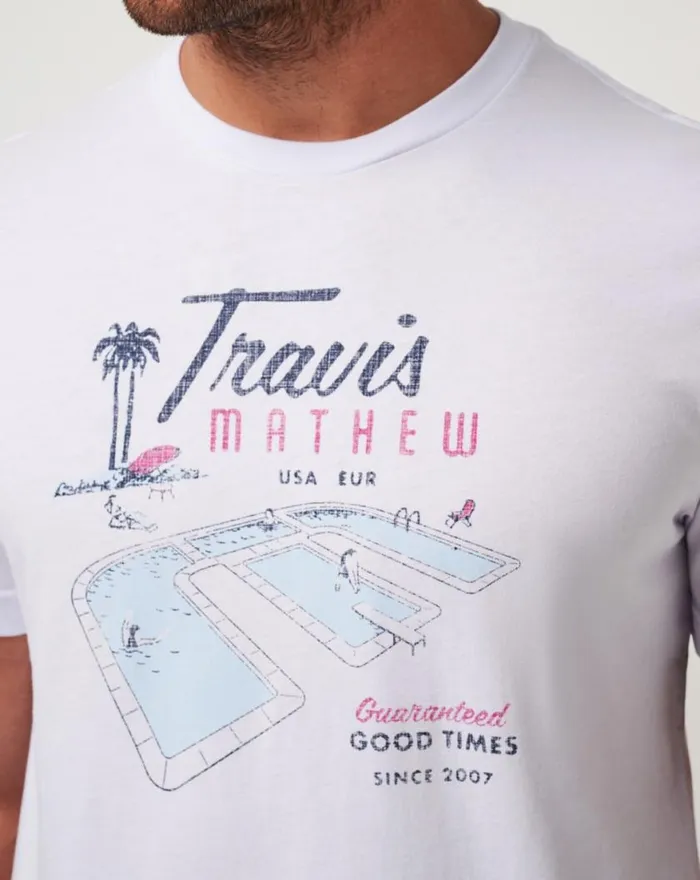 Men ON VACATION TEE White TravisMathew Tees