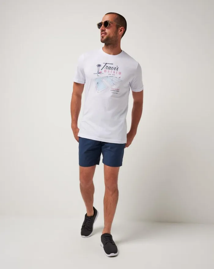 Men ON VACATION TEE White TravisMathew Tees
