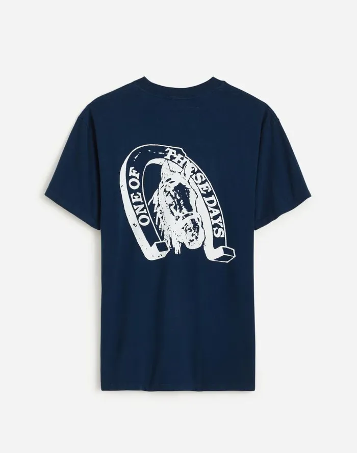 Men One Of These Days Lucky Number 73 Graphic Tee Sun Faded Navy Madewell Tees