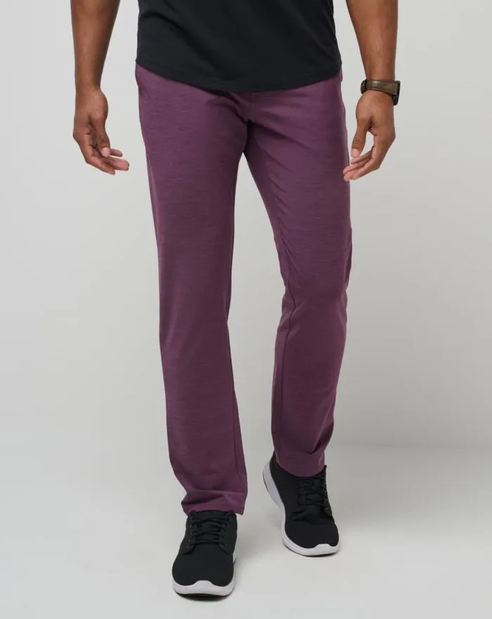 Men OPEN TO CLOSE TECH CHINO PANT Plum TravisMathew Pants