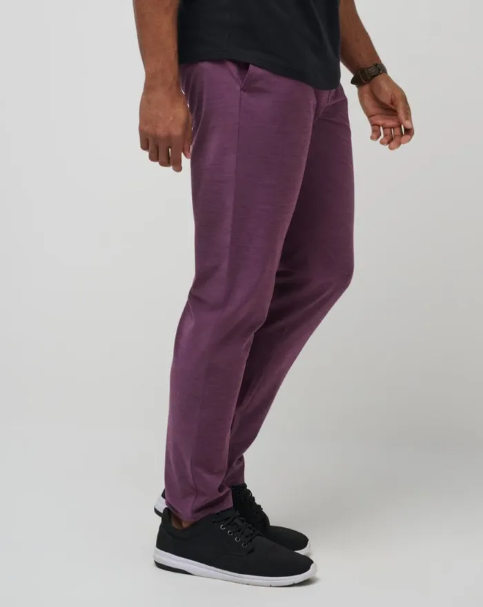 Men OPEN TO CLOSE TECH CHINO PANT Plum TravisMathew Pants