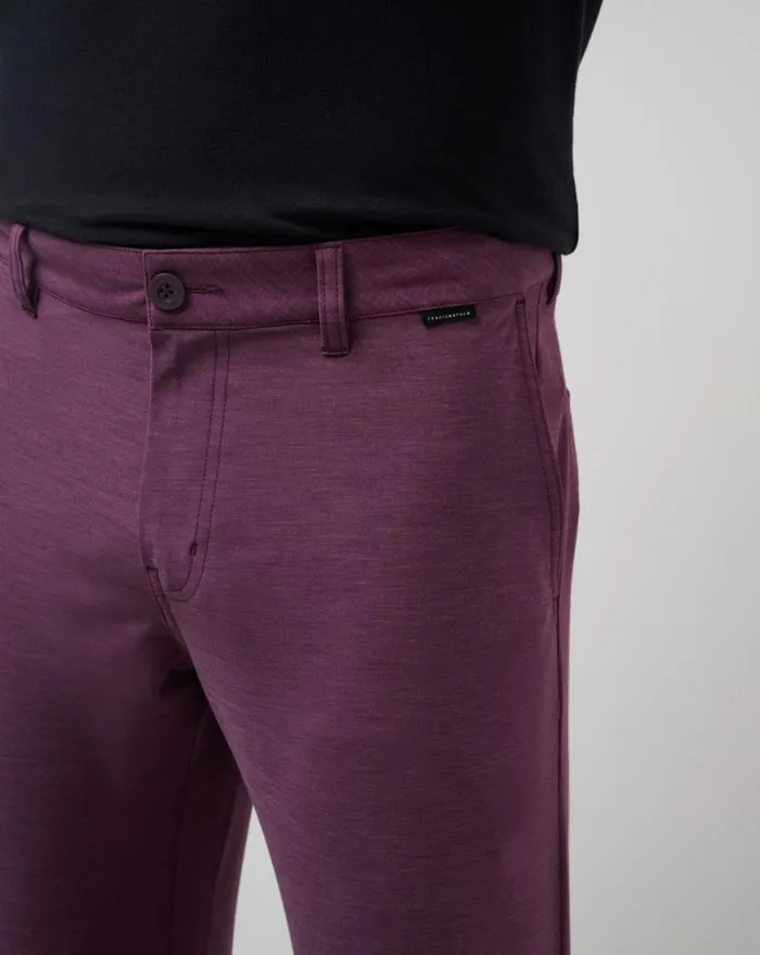 Men OPEN TO CLOSE TECH CHINO PANT Plum TravisMathew Pants