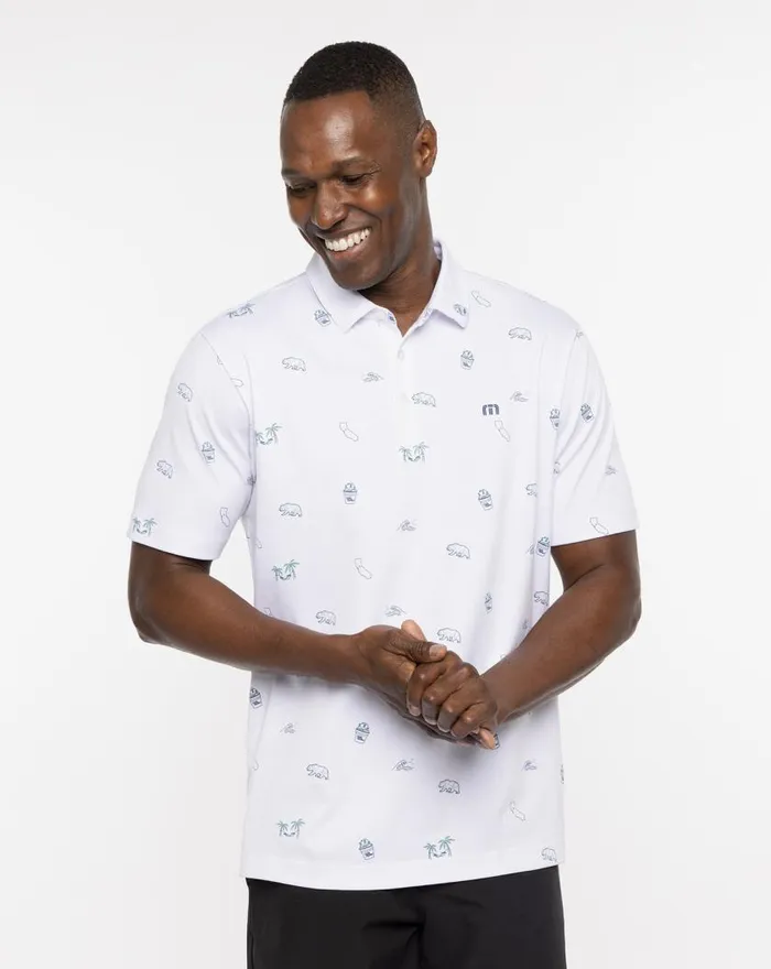 Men PACIFIC SHORES POLO White TravisMathew Polos