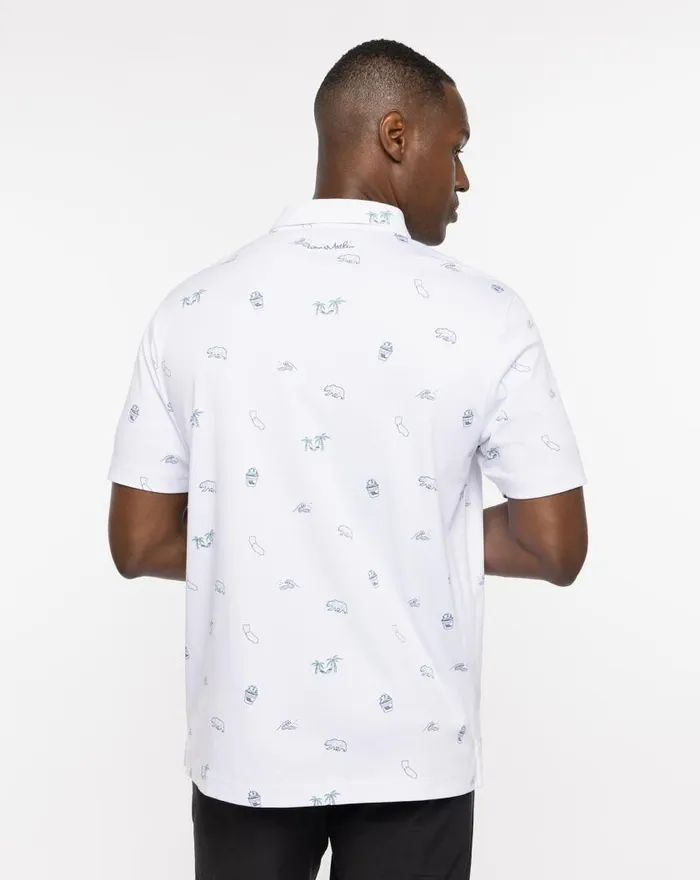 Men PACIFIC SHORES POLO White TravisMathew Polos