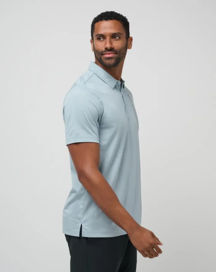 Men PACIFIC VIBE POLO Heather Dusty Blue TravisMathew Polos