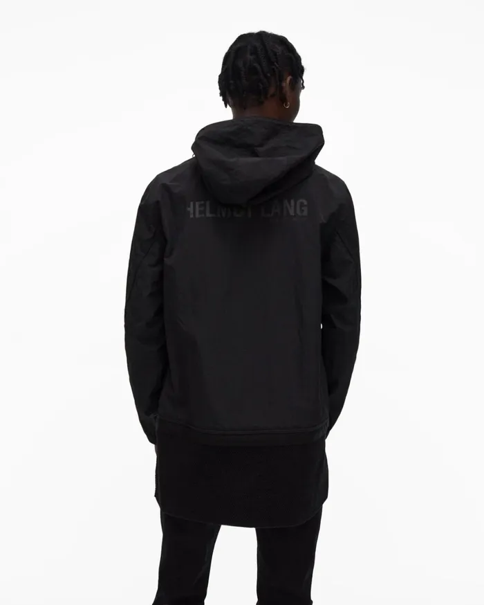 Men Packable Anorak Black Helmut Lang Outerwear