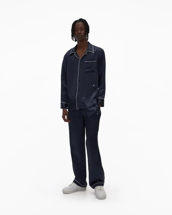 Men Pajama Shirt Admiral Blue Helmut Lang Shirts