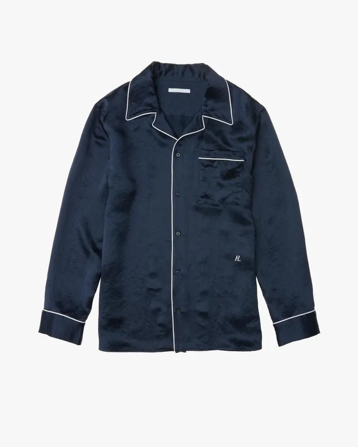 Men Pajama Shirt Admiral Blue Helmut Lang Shirts
