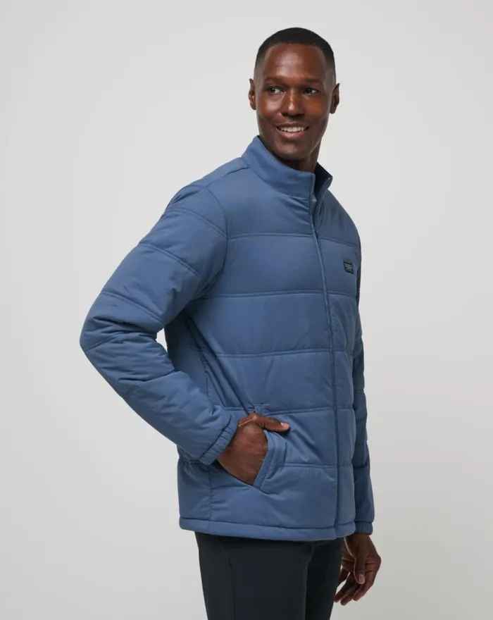 Men PALISADES PUFFER JACKET Navy TravisMathew Jackets