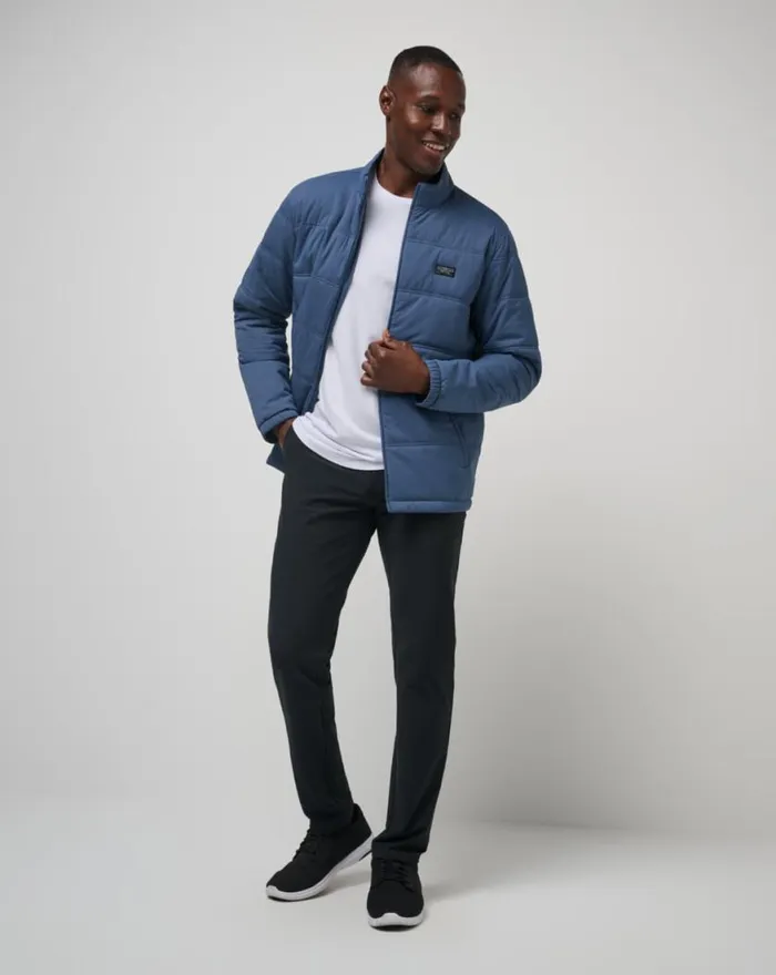 Men PALISADES PUFFER JACKET Navy TravisMathew Jackets