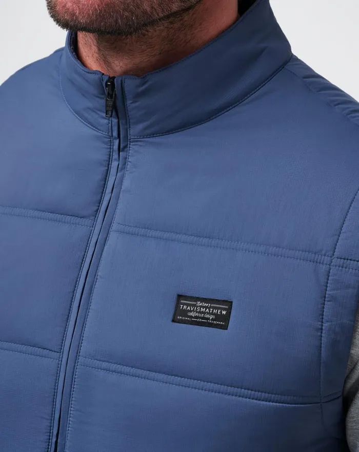 Men PALISADES PUFFER VEST Navy TravisMathew Vests