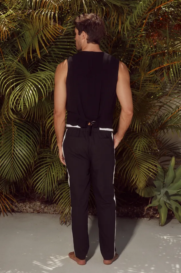 Men Pants Runaway The Label LORENZO PANT Blackwhite