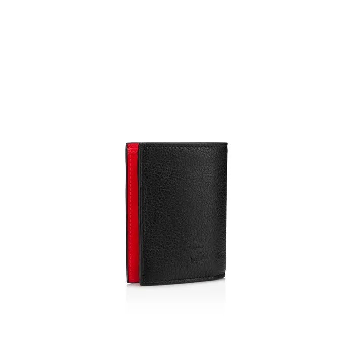 Men Paros Wallet 8211 Grained Calf Leather And Spikes 8211 Black Black Christian Louboutin Wallets and Cardholders