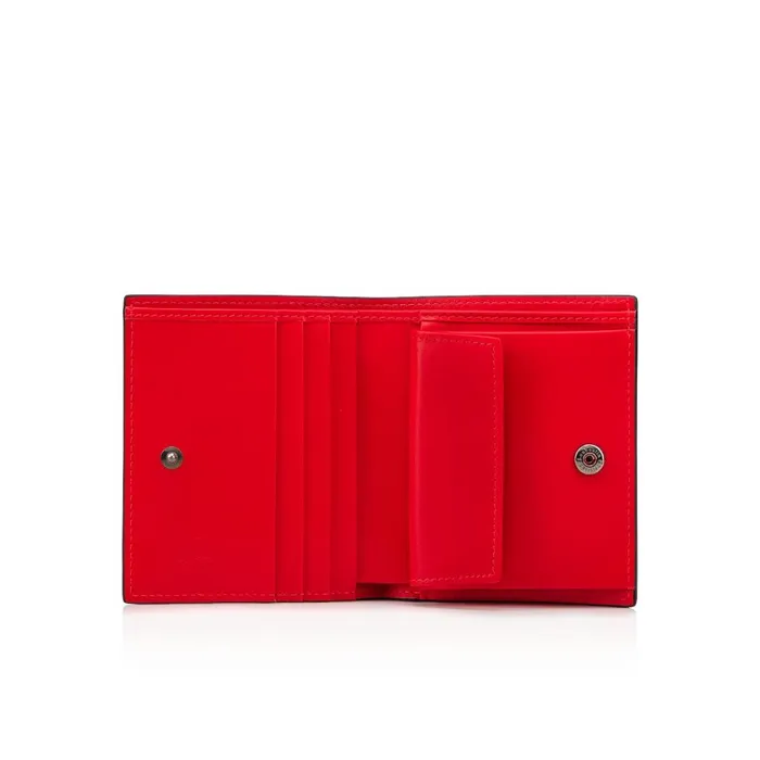 Men Paros Wallet 8211 Grained Calf Leather And Spikes 8211 Black Black Christian Louboutin Wallets and Cardholders
