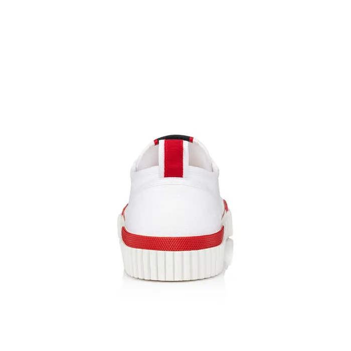 Men Pedro Junior Sneakers 8211 Canva 8211 White White Christian Louboutin Low Top Sneakers
