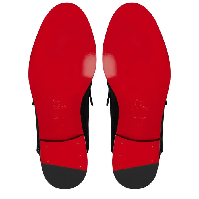 Men Penny No Back Loafers 8211 Leather And Alligator Embossed Calf Leather 8211 Black Black Christian Louboutin Loafers and Slipons