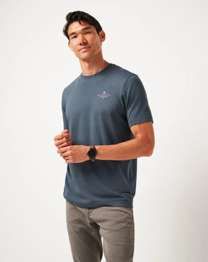 Men PIECE OF PARADISE TEE Mood Indigovintage Indigo TravisMathew Tees Men PIECE OF PARADISE TEE Mood Indigovintage Indigo TravisMathew Tees