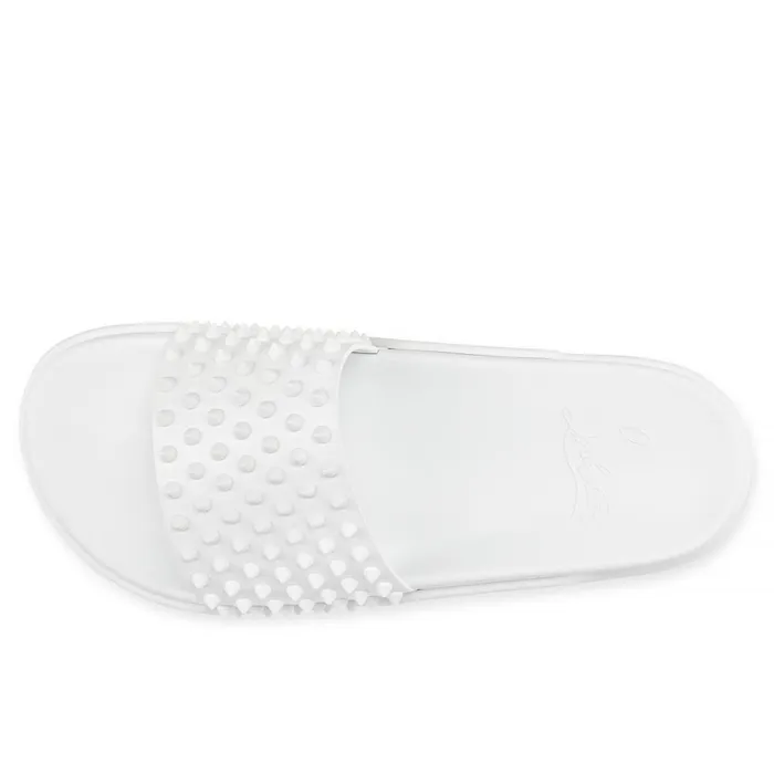 Men Pool Fun Mules 8211 Calf Leather 8211 Bianco White Christian Louboutin Sandals and Espadrilles