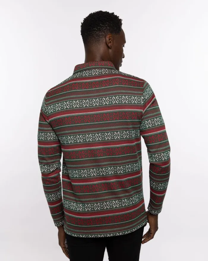 Men PURE GOLD LONG SLEEVE POLO Pineneedlesamba TravisMathew Polos