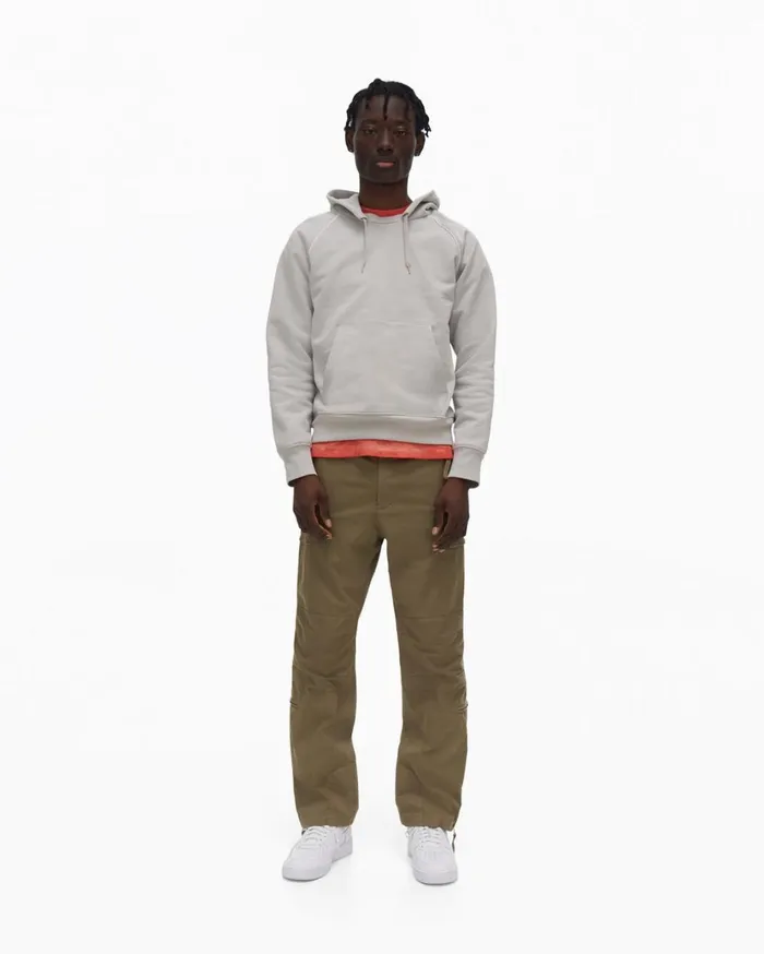Men Raglan Sleeve Hoodie Smoke Helmut Lang Sweatshirts